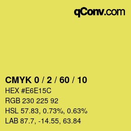 Código de color: CMYK 0 / 2 / 60 / 10 | qconv.com