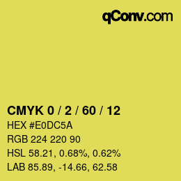 Color code: CMYK 0 / 2 / 60 / 12 | qconv.com