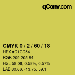 颜色代码: CMYK 0 / 2 / 60 / 18 | qconv.com