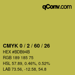 Color code: CMYK 0 / 2 / 60 / 26 | qconv.com