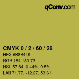 颜色代码: CMYK 0 / 2 / 60 / 28 | qconv.com