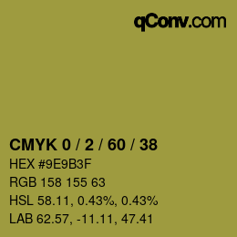 颜色代码: CMYK 0 / 2 / 60 / 38 | qconv.com