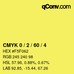 Color code: CMYK 0 / 2 / 60 / 4 | qconv.com