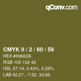 Color code: CMYK 0 / 2 / 60 / 59 | qconv.com