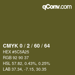 颜色代码: CMYK 0 / 2 / 60 / 64 | qconv.com