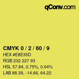 Color code: CMYK 0 / 2 / 60 / 9 | qconv.com