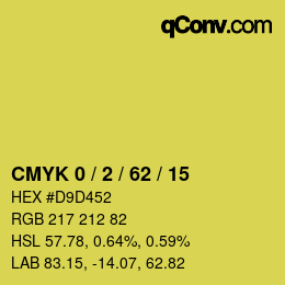 颜色代码: CMYK 0 / 2 / 62 / 15 | qconv.com