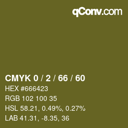 カラーコード: CMYK 0 / 2 / 66 / 60 | qconv.com