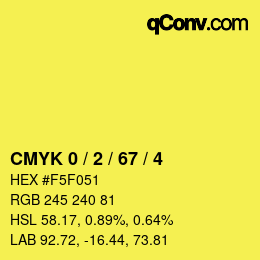 Color code: CMYK 0 / 2 / 67 / 4 | qconv.com