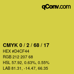 Color code: CMYK 0 / 2 / 68 / 17 | qconv.com