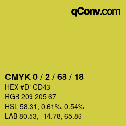 Color code: CMYK 0 / 2 / 68 / 18 | qconv.com