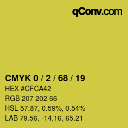 Color code: CMYK 0 / 2 / 68 / 19 | qconv.com
