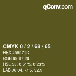Color code: CMYK 0 / 2 / 68 / 65 | qconv.com