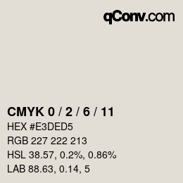 カラーコード: CMYK 0 / 2 / 6 / 11 | qconv.com