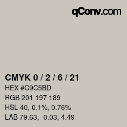 Color code: CMYK 0 / 2 / 6 / 21 | qconv.com
