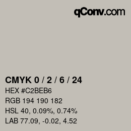 Color code: CMYK 0 / 2 / 6 / 24 | qconv.com