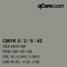 Color code: CMYK 0 / 2 / 6 / 42 | qconv.com