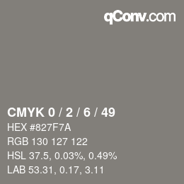 Color code: CMYK 0 / 2 / 6 / 49 | qconv.com