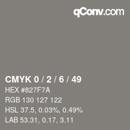 Color code: CMYK 0 / 2 / 6 / 49 | qconv.com