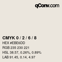 カラーコード: CMYK 0 / 2 / 6 / 8 | qconv.com