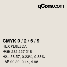 颜色代码: CMYK 0 / 2 / 6 / 9 | qconv.com