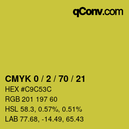 Color code: CMYK 0 / 2 / 70 / 21 | qconv.com