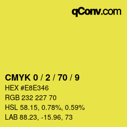 Color code: CMYK 0 / 2 / 70 / 9 | qconv.com