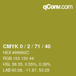 Color code: CMYK 0 / 2 / 71 / 40 | qconv.com