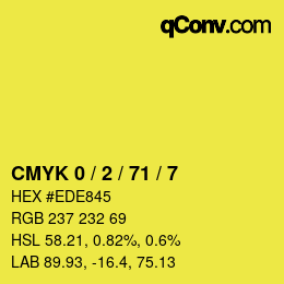 Color code: CMYK 0 / 2 / 71 / 7 | qconv.com