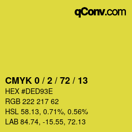 Color code: CMYK 0 / 2 / 72 / 13 | qconv.com