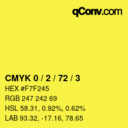 Color code: CMYK 0 / 2 / 72 / 3 | qconv.com