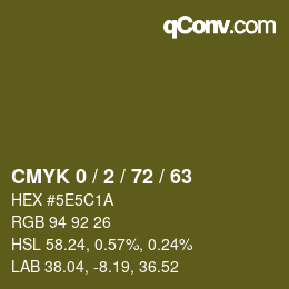 Color code: CMYK 0 / 2 / 72 / 63 | qconv.com