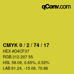 Color code: CMYK 0 / 2 / 74 / 17 | qconv.com