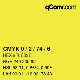 Color code: CMYK 0 / 2 / 74 / 6 | qconv.com