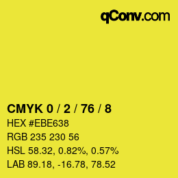 Color code: CMYK 0 / 2 / 76 / 8 | qconv.com
