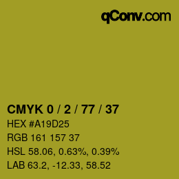 Color code: CMYK 0 / 2 / 77 / 37 | qconv.com