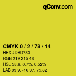 Color code: CMYK 0 / 2 / 78 / 14 | qconv.com