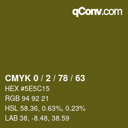 Color code: CMYK 0 / 2 / 78 / 63 | qconv.com