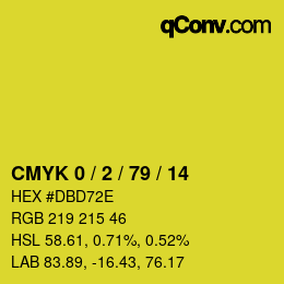 Color code: CMYK 0 / 2 / 79 / 14 | qconv.com