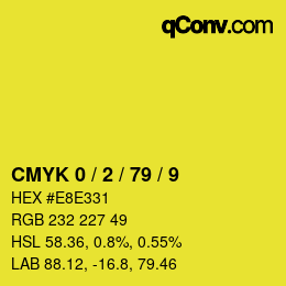 Color code: CMYK 0 / 2 / 79 / 9 | qconv.com