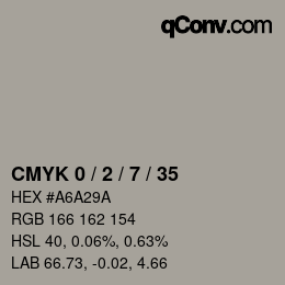 カラーコード: CMYK 0 / 2 / 7 / 35 | qconv.com