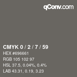 Color code: CMYK 0 / 2 / 7 / 59 | qconv.com