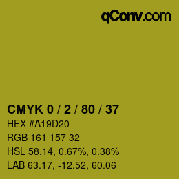 Color code: CMYK 0 / 2 / 80 / 37 | qconv.com