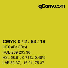 Color code: CMYK 0 / 2 / 83 / 18 | qconv.com