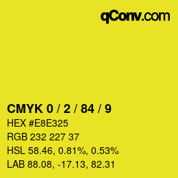 Color code: CMYK 0 / 2 / 84 / 9 | qconv.com