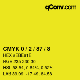 Color code: CMYK 0 / 2 / 87 / 8 | qconv.com