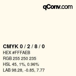 Color code: CMYK 0 / 2 / 8 / 0 | qconv.com