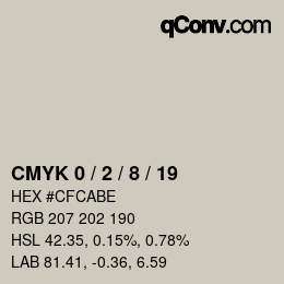 Color code: CMYK 0 / 2 / 8 / 19 | qconv.com