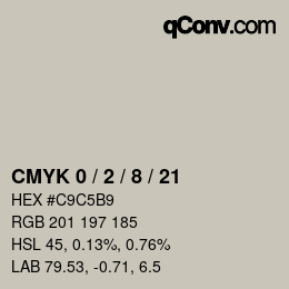 Color code: CMYK 0 / 2 / 8 / 21 | qconv.com