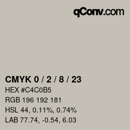 Color code: CMYK 0 / 2 / 8 / 23 | qconv.com